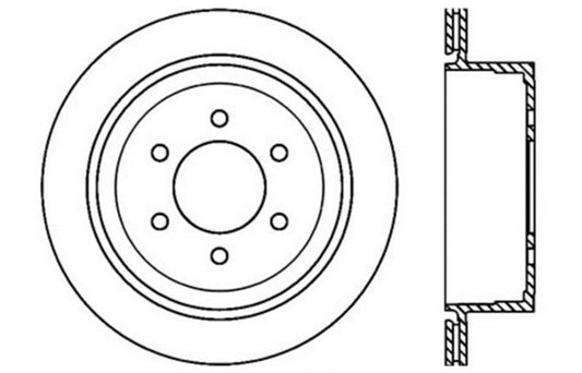 StopTech 04-09 Ford F150 / 06-08 Lincoln Mark LT Rear Left Slotted & Drilled Rotor
