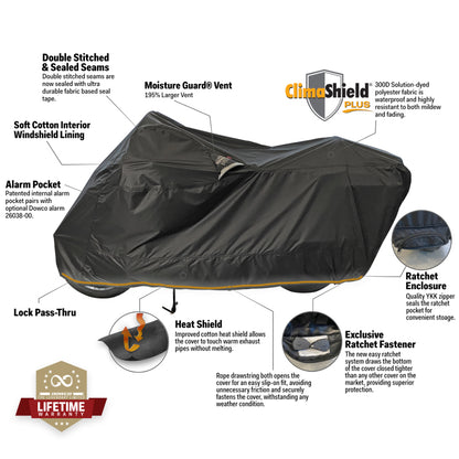 Dowco Touring (Large) WeatherAll Plus Ratchet Motorcycle Cover Black - 3XL