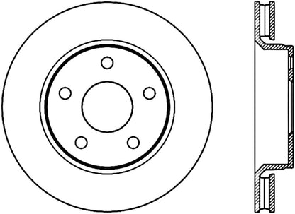 StopTech Sport Slot 07-17 Jeep Wrangler Slotted Right Front CRYO Rotor