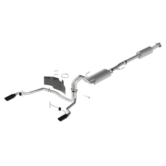 Ford Racing 21-24 F-150 Touring Rear Exit Exhaust - Black Tips