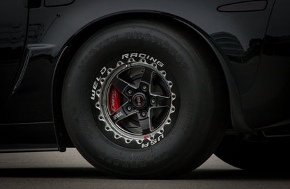 Corvette C5 C6 15" Conversion Kit By Carlyle Racing, Drilled and Slotted Rotors, Red Calipers