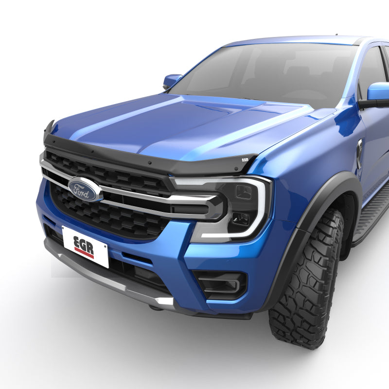 EGR 561571 Hood Deflector (Bug Shield) - Vehicle Specific, Dark Smoke/Matte Black, Tape-On Installation - View #7