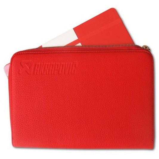 Akrapovic Leather Zip Notebook (M) red Akrapovic Marketing