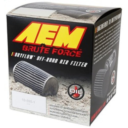 AEM 2.75in Flange ID x 4.75in Top OD x 5.5in Base OD x 5in Height Offset Flange DryFlow Air Filter AEM Induction Air Filters - Universal Fit