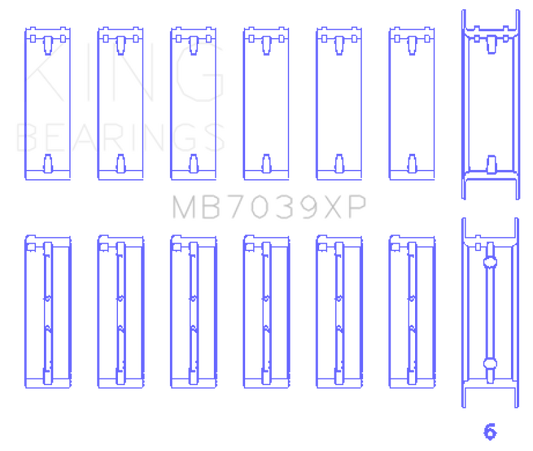 King BMW M20/M50 2.0L/2.5L/2.7L (Size 0.25) Performance Main Bearing Set