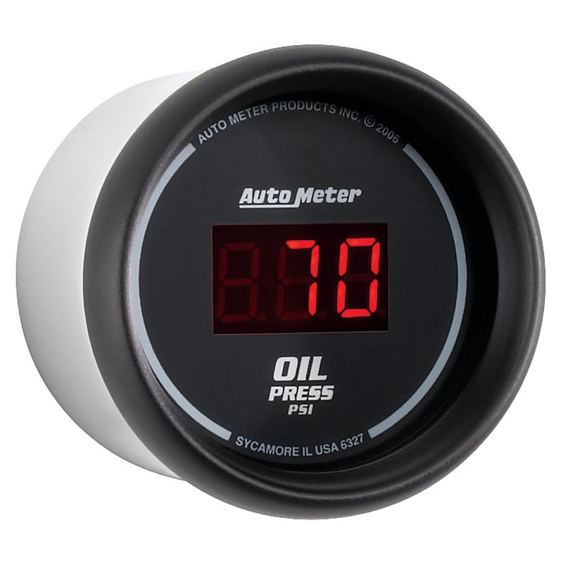 Autometer Black 0-100 psi Digital Oil Pressure Gauge AutoMeter Gauges