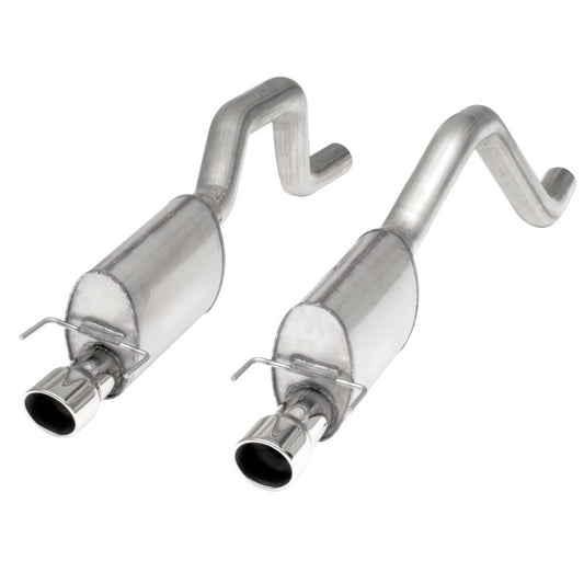 Stainless Works 2006-13 Corvette C6ZO6/ZR1 3in Axleback Chambered Mufflers Dual 4in Rolled Edge Tips Stainless Works Catback