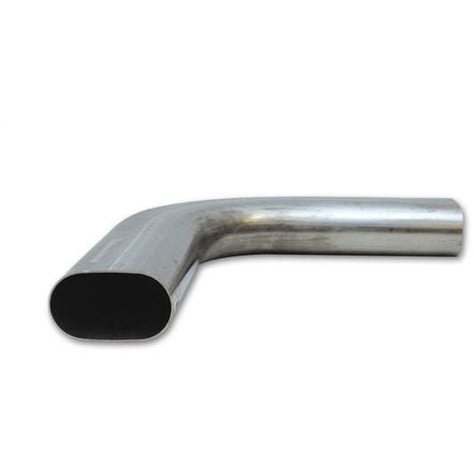 Vibrant 3in Oval (Nominal Size) T304 SS 90 deg Mandrel Bend 6in x 6in leg lengths Vibrant Steel Tubing