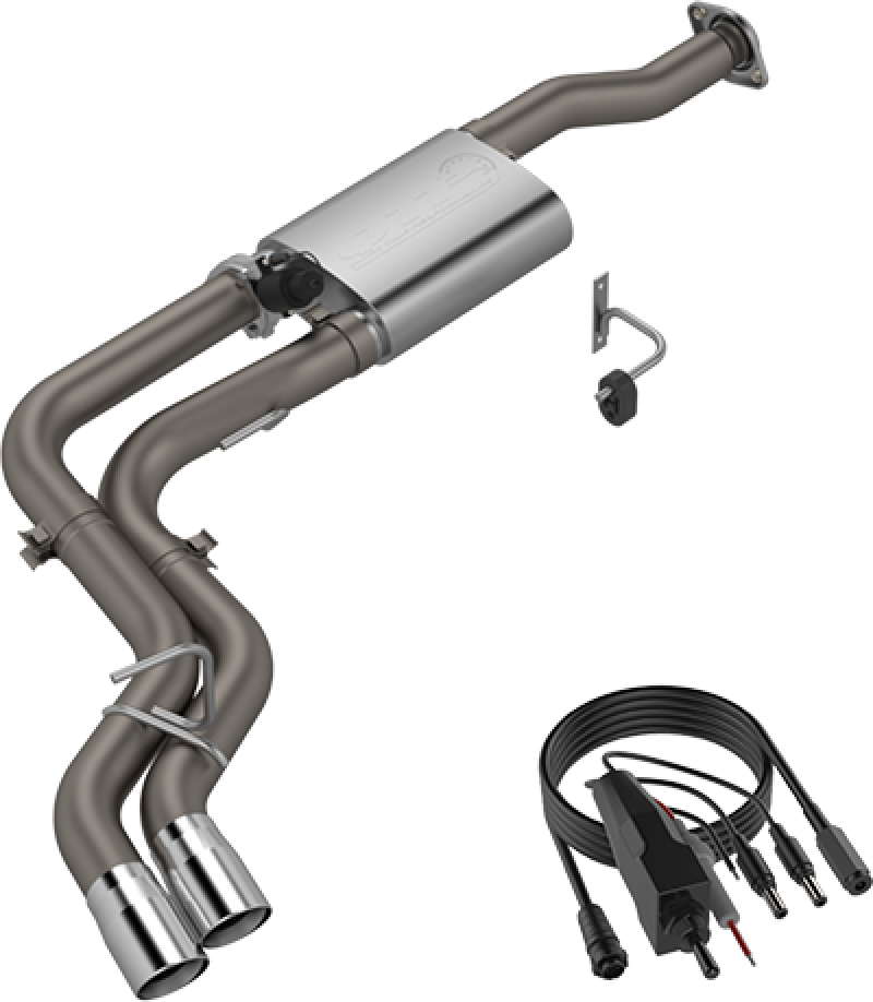 QTP 15-18 Ford F-150 CC/EC Standard Bed 304SS Screamer Cat-Back Exhaust w/3in Tips