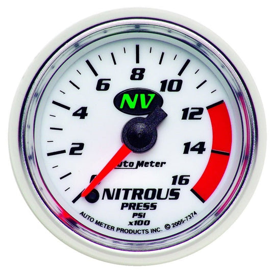 Autometer 2-1/16in 0-1600 PSI Full Sweep Digital Stepper Motor Nitrous Pressure Gauge AutoMeter Gauges