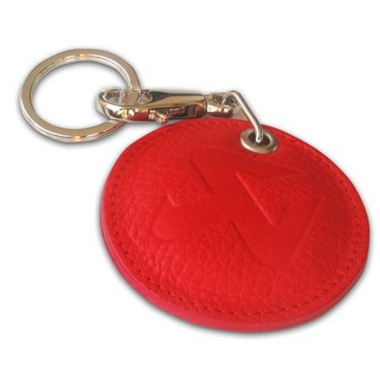 Akrapovic Round Leather Keychain - red Akrapovic Marketing