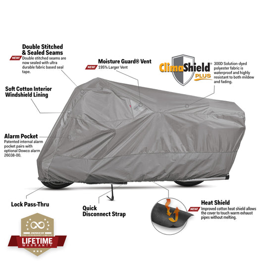 Dowco WeatherAll Plus Motorcycle Cover Gray - 2XL