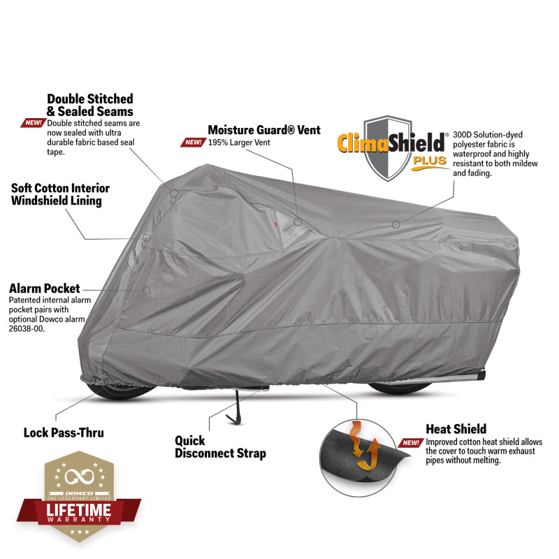 Dowco Cruisers (Small/Medium Models) WeatherAll Plus Motorcycle Cover - Gray