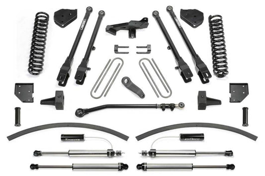 Fabtech 17-21 Ford F250/F350 4WD Diesel 8in 4Link Sys w/Coils & Dl Resi Shks