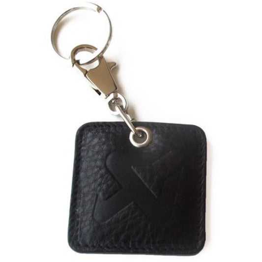 Akrapovic Square Leather Keychain - black Akrapovic Marketing