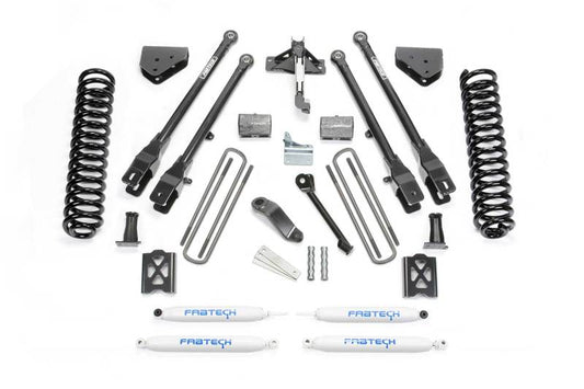 Fabtech 05-07 Ford F250 4WD w/o Factory Overload 6in 4Link Sys w/Coils & Perf Shks