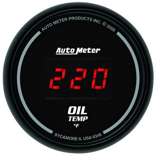 Autometer Black 0-400F Digital Oil Temp Gauge AutoMeter Gauges