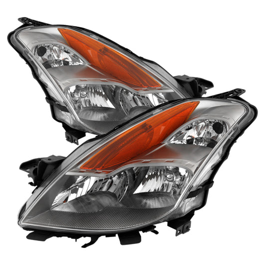 Xtune Nissan Altima Coupe 08-09 Halogen Only OEM Headlights Chrome HD-JH-NA08-2D-C SPYDER Headlights