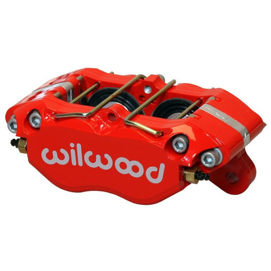 Wilwood Caliper-Dynapro Dust-Boot 5.25in Mount - Red 1.75in Pistons 1.00in Disc Wilwood Brake Calipers - Perf