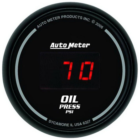 Autometer Black 0-100 psi Digital Oil Pressure Gauge AutoMeter Gauges