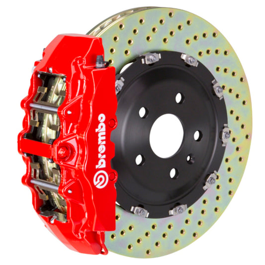 Brembo 00-05 ML500/ML55 AMG Front GT BBK 8 Piston Cast 380x34 2pc Rotor Drilled-Red