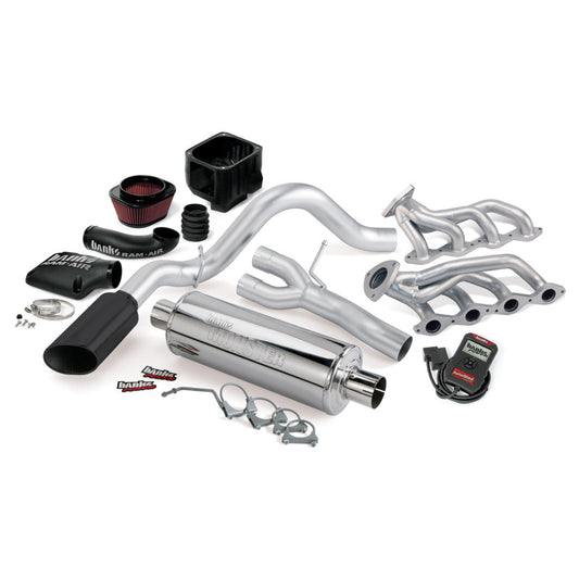 Banks Power 02 Chevy 4.8-5.3L 1500-ECSB PowerPack System - SS Single Exhaust w/ Black Tip