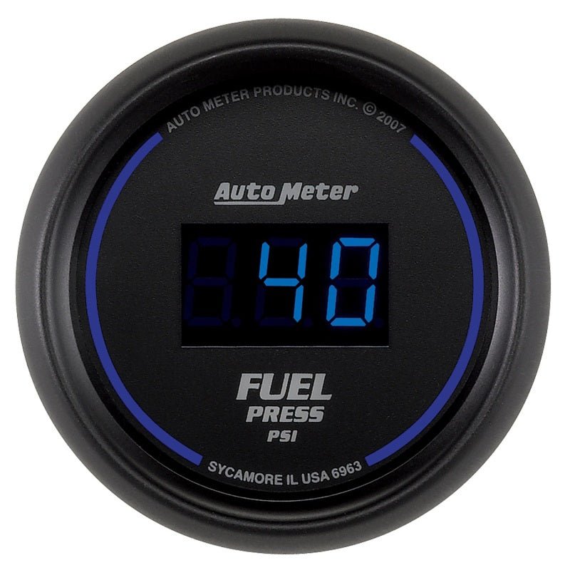 Autometer 52.4mm 1-100 PSI Black Digital Fuel Pressure Gauge AutoMeter Gauges