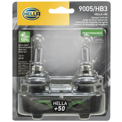 Hella Bulb 9005 12V 65W P20D T4 +50 (2) Hella Bulbs