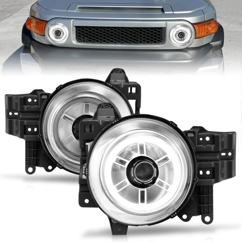 ANZO Projector Headlight Set w/ Halo | Toyota FJ Cruiser (07-14) (111116) main image 1