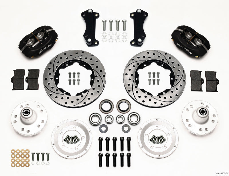 Wilwood Forged Dynalite Front Hat Kit 11.00in Drilled Red Integra/Civic w/Fac.240mm Rtr main image 1
