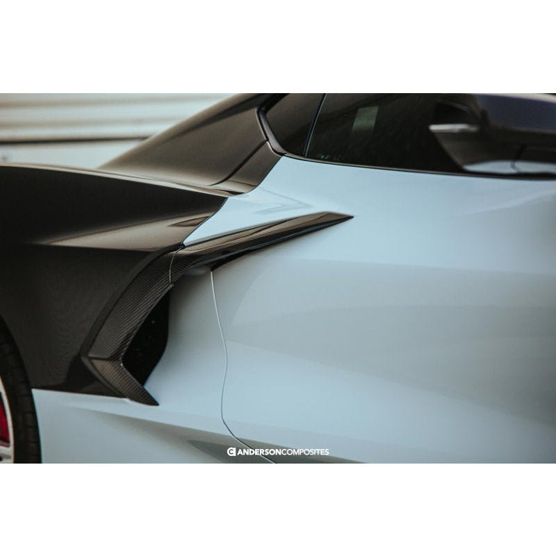 Anderson Composites 20-21 Chevrolet Corvette C8 Stingray Carbon Fiber Side Scoops Anderson Composites Carbon Accessories