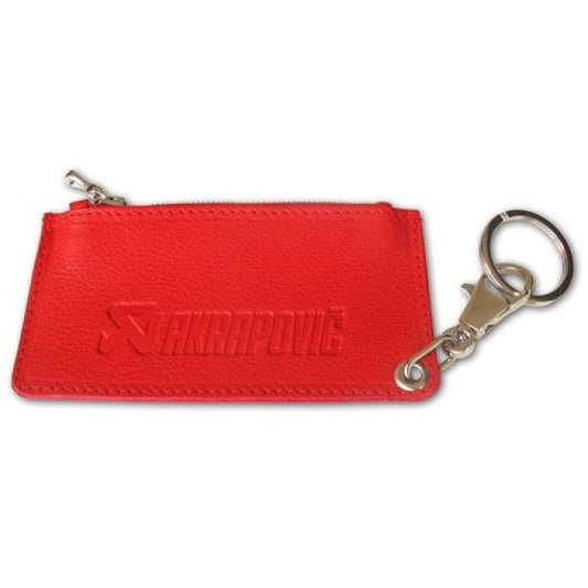 Akrapovic Leather Zip Keychain - red Akrapovic Marketing
