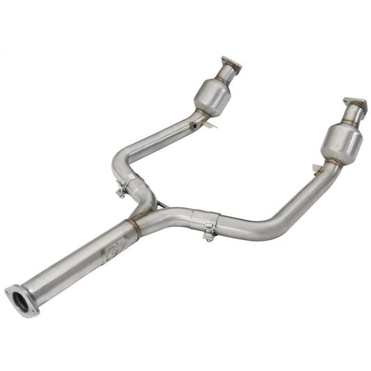 aFe Twisted Steel Y-Pipe (Catted) 03-06 Nissan 350Z /Infiniti G35 V6-3.5L aFe Headers & Manifolds