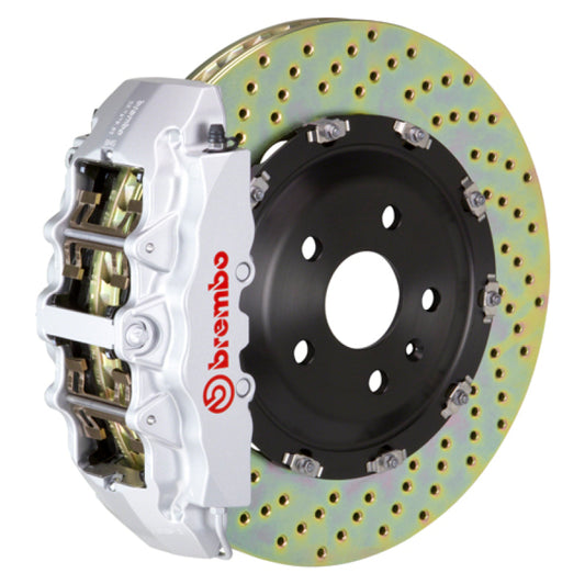 Brembo 04-10 A8 (D3) Front GT BBK 8 Piston Cast 380x34 2pc Rotor Drilled-Silver