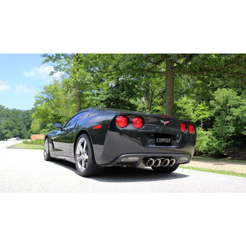 Corsa 09-13 Chevrolet Corvette (C6) 6.2L Polished Xtreme Axle-Back Exhaust w/4.5in Tips CORSA Performance Axle Back