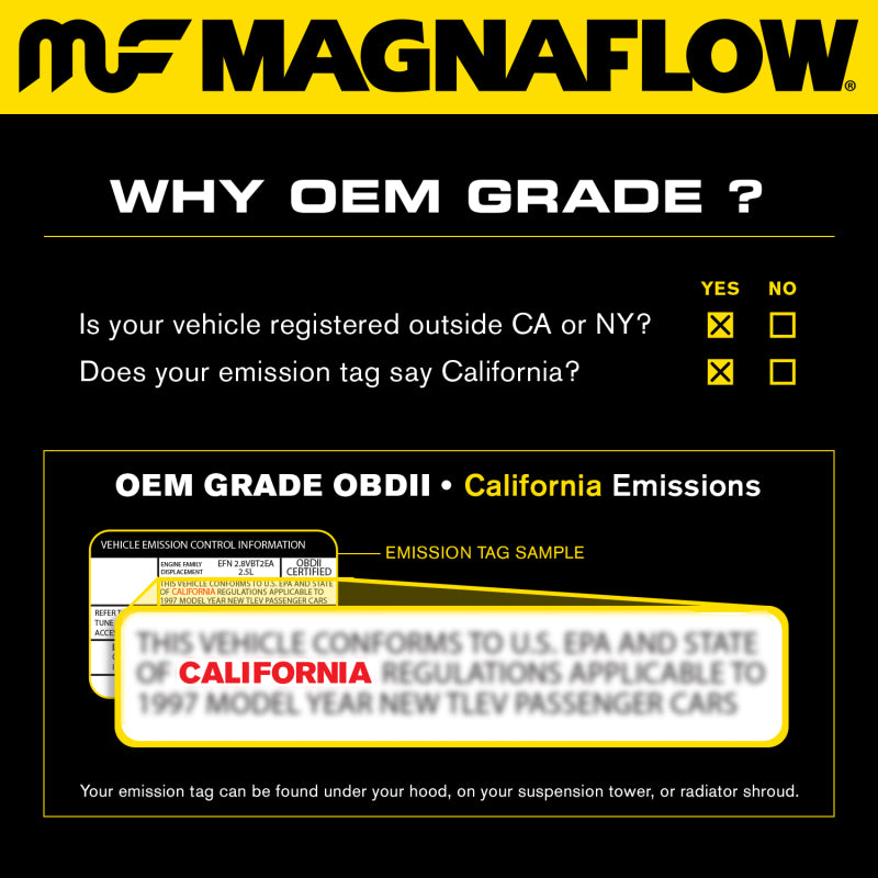 MagnaFlow 2015 Ford Mustang 5.0 Direct Fit EPA Compliant Manifold Catalytic Converter