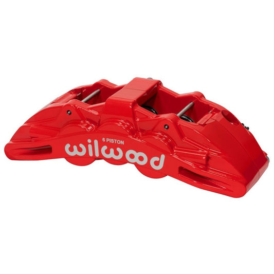 Wilwood Caliper Red SX6R 4.04in Piston 1.25in Disc Wilwood Brake Calipers - Perf