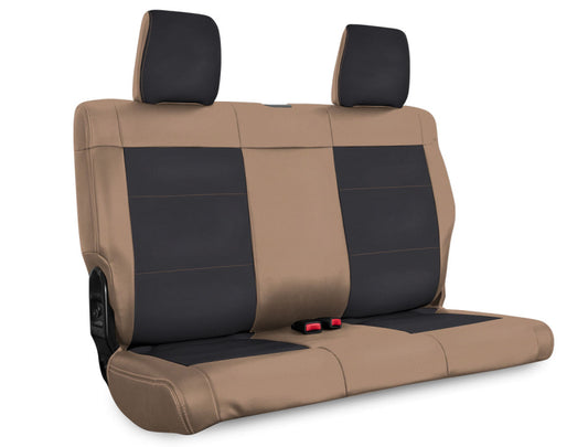 PRP 08-10 Jeep Wrangler JKU Rear Seat Cover/4 door - Black/Tan
