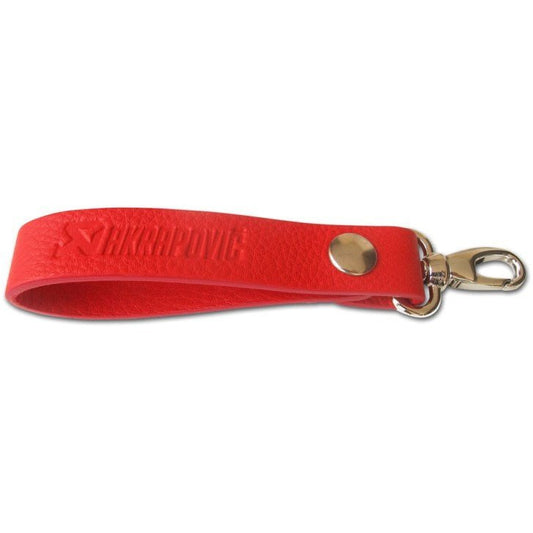 Akrapovic Leather Loop Keychain - red Akrapovic Marketing