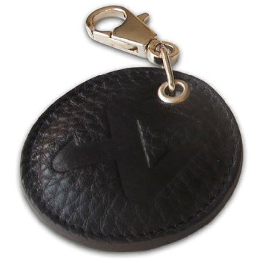 Akrapovic Round Leather Keychain - black Akrapovic Marketing
