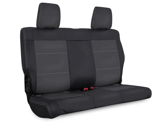 PRP 07-10 Jeep Wrangler JK Rear Seat Covers/2 door - Black/Grey