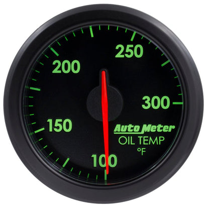 Autometer Airdrive 2-1/6in Oil Temp Gauge 100-300 Degrees F - Black AutoMeter Gauges