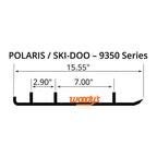 WOODY'S SKI DOO EXTENDER 4" CARBIDES 60 DEGREE #ESD3-9350-1
