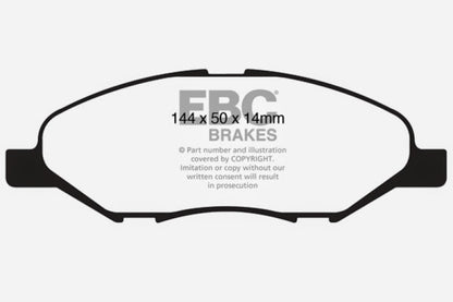 EBC 09-11 Nissan Versa 1.6 Ultimax2 Front Brake Pads