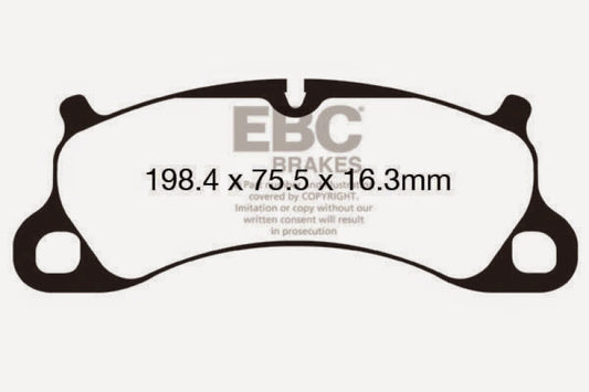 EBC 12-15 Porsche 911 (991) Carrera S 3.8L (Cast Iron Rotor Only) Bluestuff Front Brake Pads