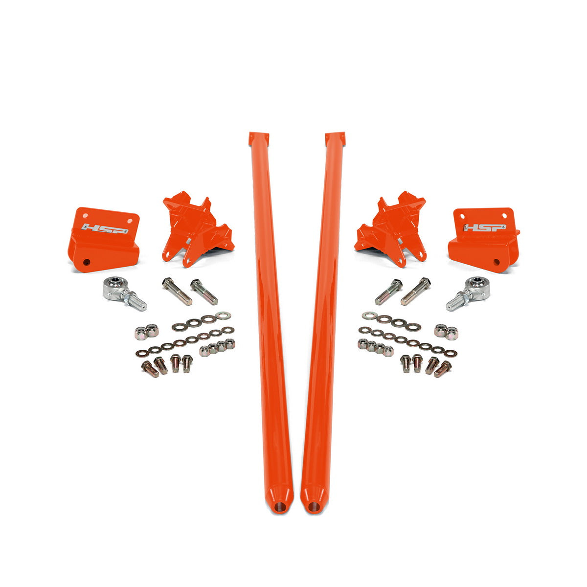2001-2010 Chevrolet / GMC 58 inch Bolt On Traction Bars 3.5 inch Axle Diameter M&M Orange