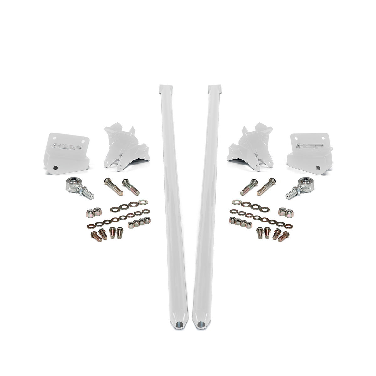2001-2010 Chevrolet / GMC 58 inch Bolt On Traction Bars 3.5 inch Axle Diameter Polar White