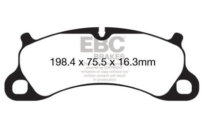 EBC 12-15 Porsche 911 (991) (Cast Iron Rotor only) 3.8 Carrera S Yellowstuff Front Brake Pads