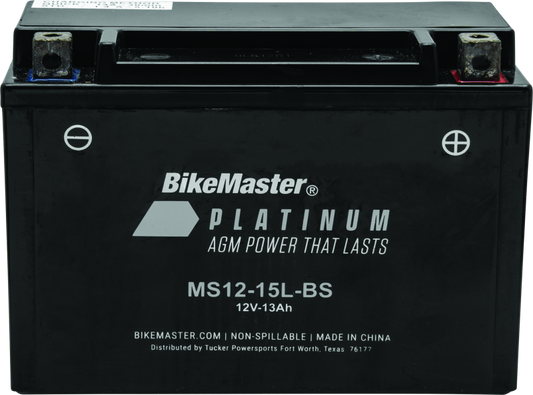 BikeMaster AGM Battery - MS12-15L-BS