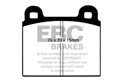 EBC 68-72 Alfa Romeo 1750 1.75 Ultimax2 Front Brake Pads